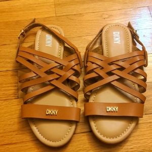 DKNY Girls Strappy Flat Sandals